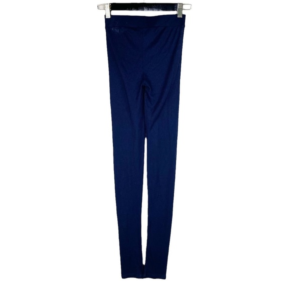 NWOT American Eagle Navy Semi Sheer Ribbed Leggings - Picture 5 of 7